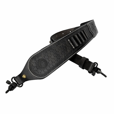 Tourbon Leather Rifle Sling Gun Ammo Strap Finger Rest/Swivels Screws/Studs