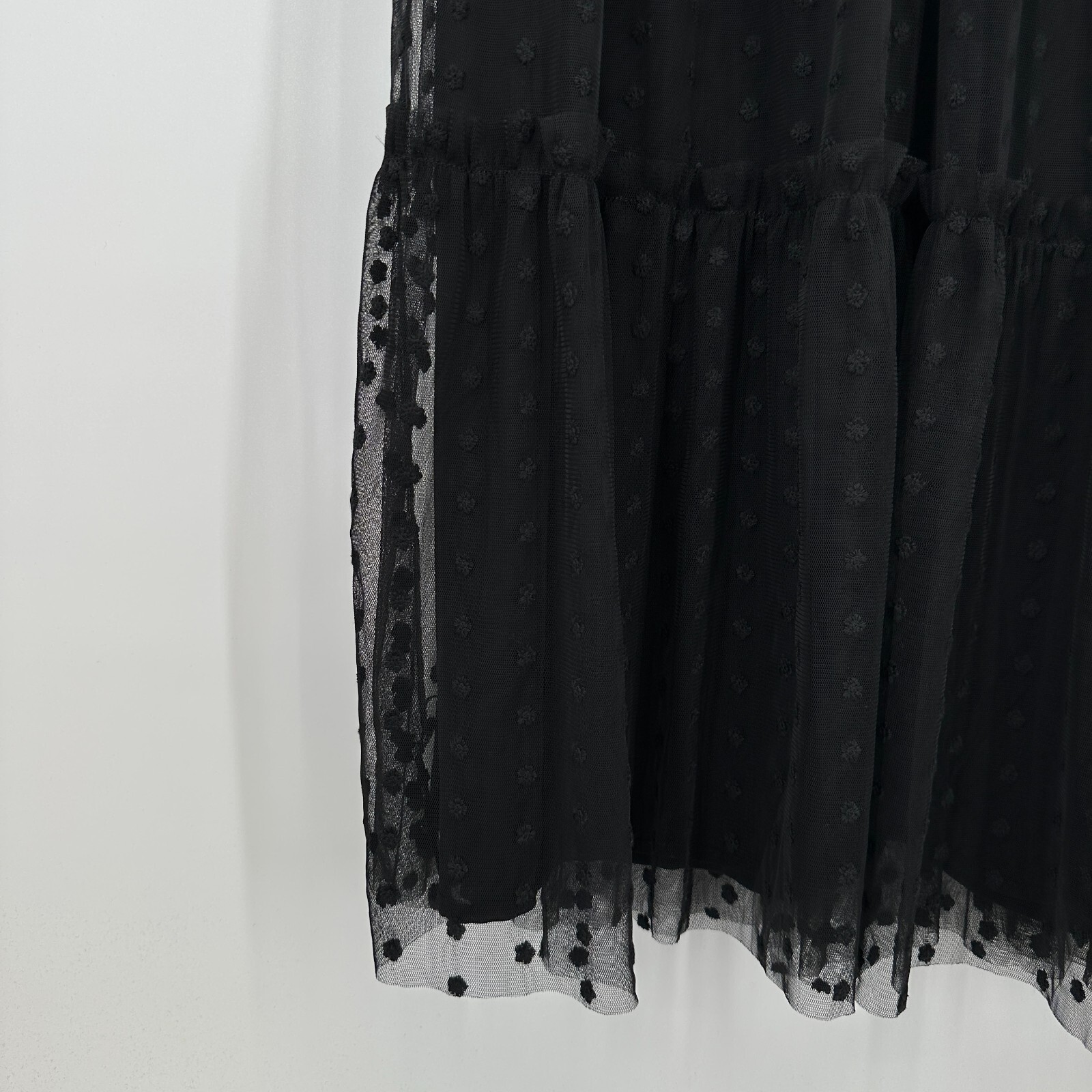 Pre-owned Tuckernuck Black Tulle Giselle Gown In Black Onyx Sz S Maxi Cocktail Party