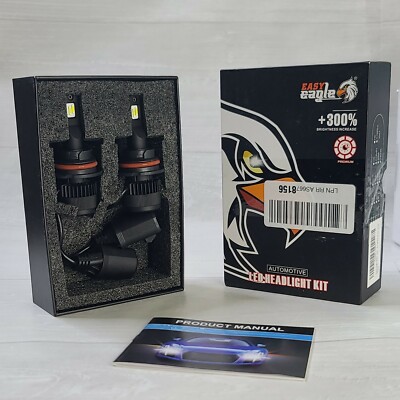 Easy Eagle 9007 LED Headlight Bulbs Extremely Bright Open Box 