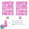 234 pcs Custom Name Initial Letter Stickers, 6 Sheets Shadow Vinyl Monogram Decal, Personalized Alphabet Waterproof Stickers for Water Bottle, Laptop, Notebook, Tumbler, Phone, Luggage (Hot Pink)