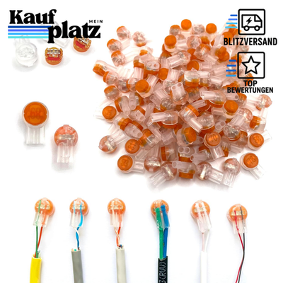 Verbindungsstecker UY2 K2 Gelgefüllt Wasserdicht für IDC Netzwerkkabel 100 Stück