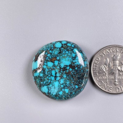 Natural Light blue Spiderweb Cloud Mountain Turquoise Cabochon Cab 24.5Cts
