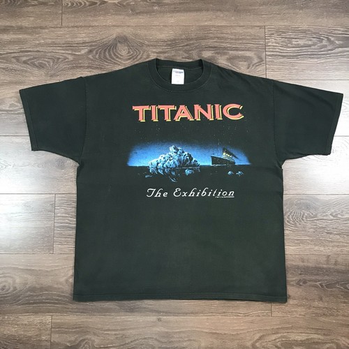 30T6197 JERZEES TITANIC Tシャツ タイタニック　USA製 Jerzees Titanic The Exhibition 1997 Vintage Men's Black