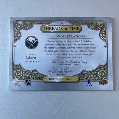 2020 Upper Deck Artifacts Hockey #TT-RO Robin Lehner Threads of Time
