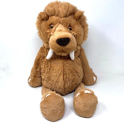 Jellycat Stellan Sabre Tooth Tiger Plush Large 19'' Long Tan Floppy Lovey