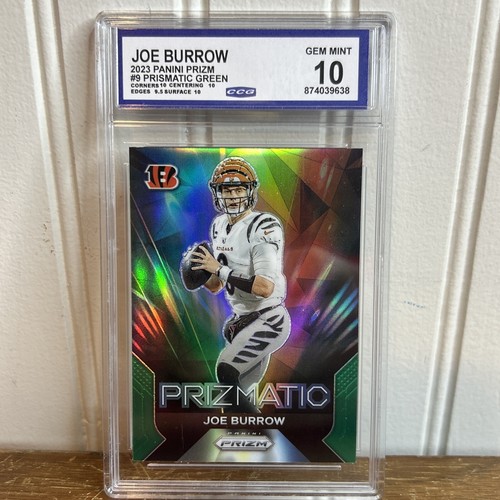2023 Panini Prizm Joe Burrow Prismatic Green Prizm #9
