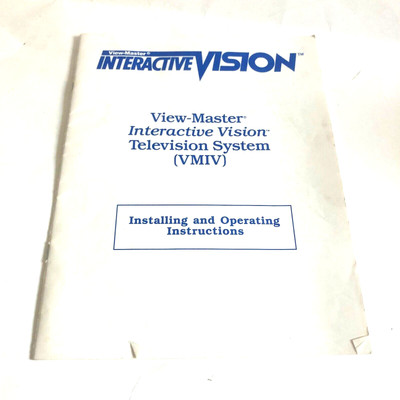 Interactive Vision View Master Television System Operating Instructions Manual