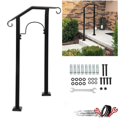 Стальные ступенчатые поручни Лестничные перила регулируются для наружного поручня с 1-2 ступенями