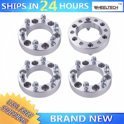 4 pcs 6x55 fit 0107 Toyota Sequoia 15 Inches Silver Wheel Spacers Adapters
