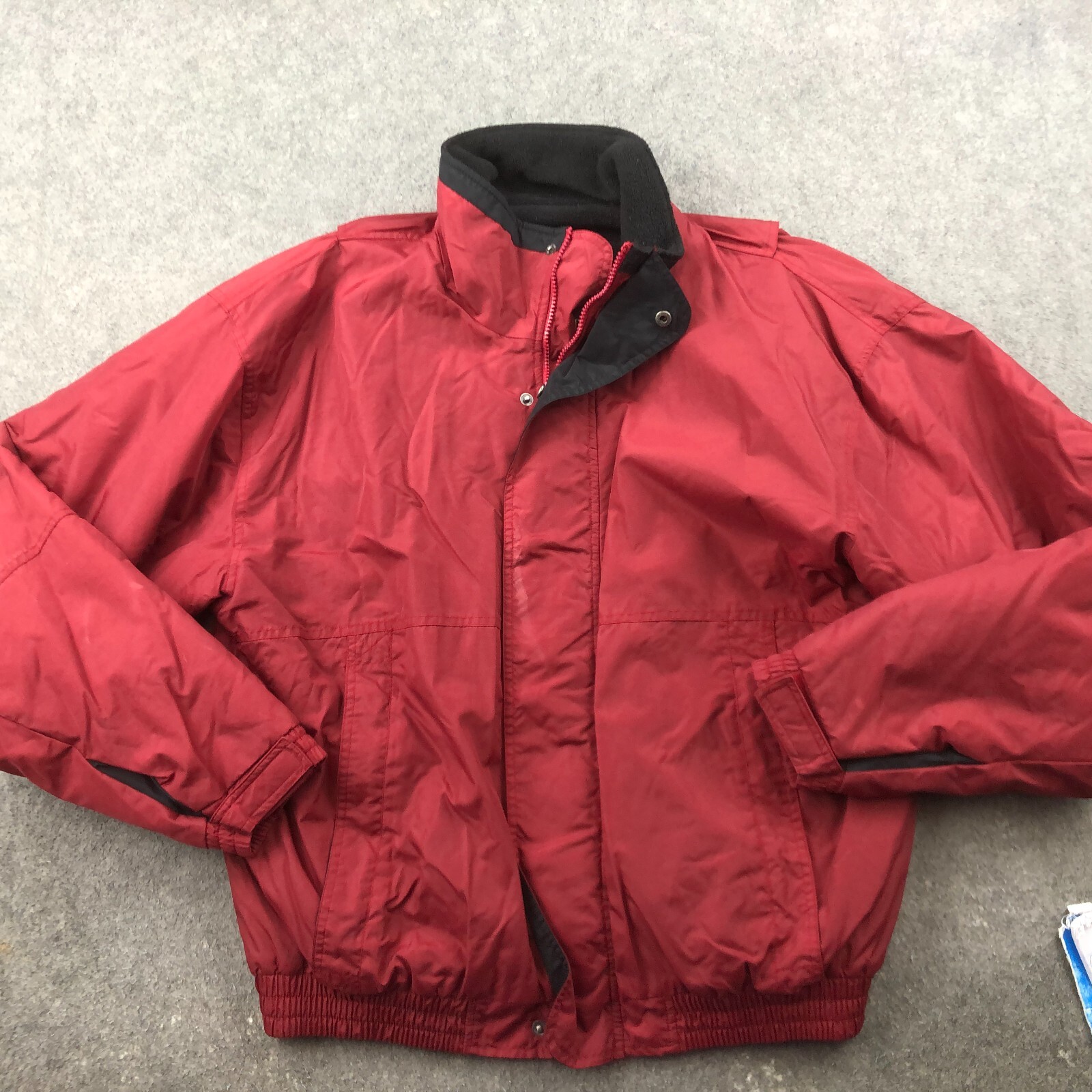 Redhead Jacket Men XL Red Windbreaker Full Zip Hooded Rain