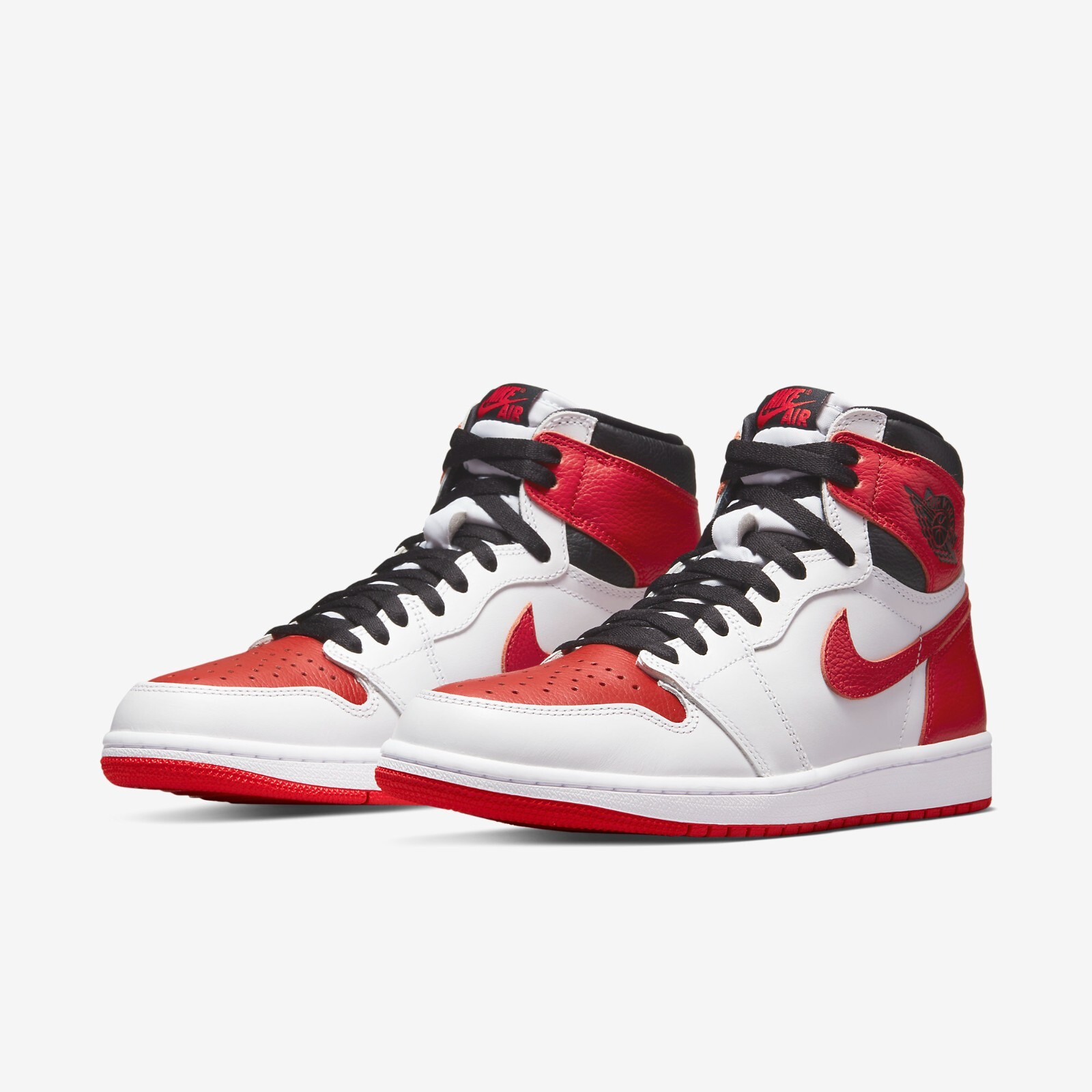 

Мужские кроссовки Jordan 1 Retro High OG Heritage 555088-161, White/university red-black, Air Jordan 1