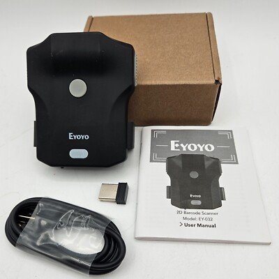 Eyoyo EY-032 Bluetooth Barcode QR Code Scanner 2D Wireless Back Clip UPC USB