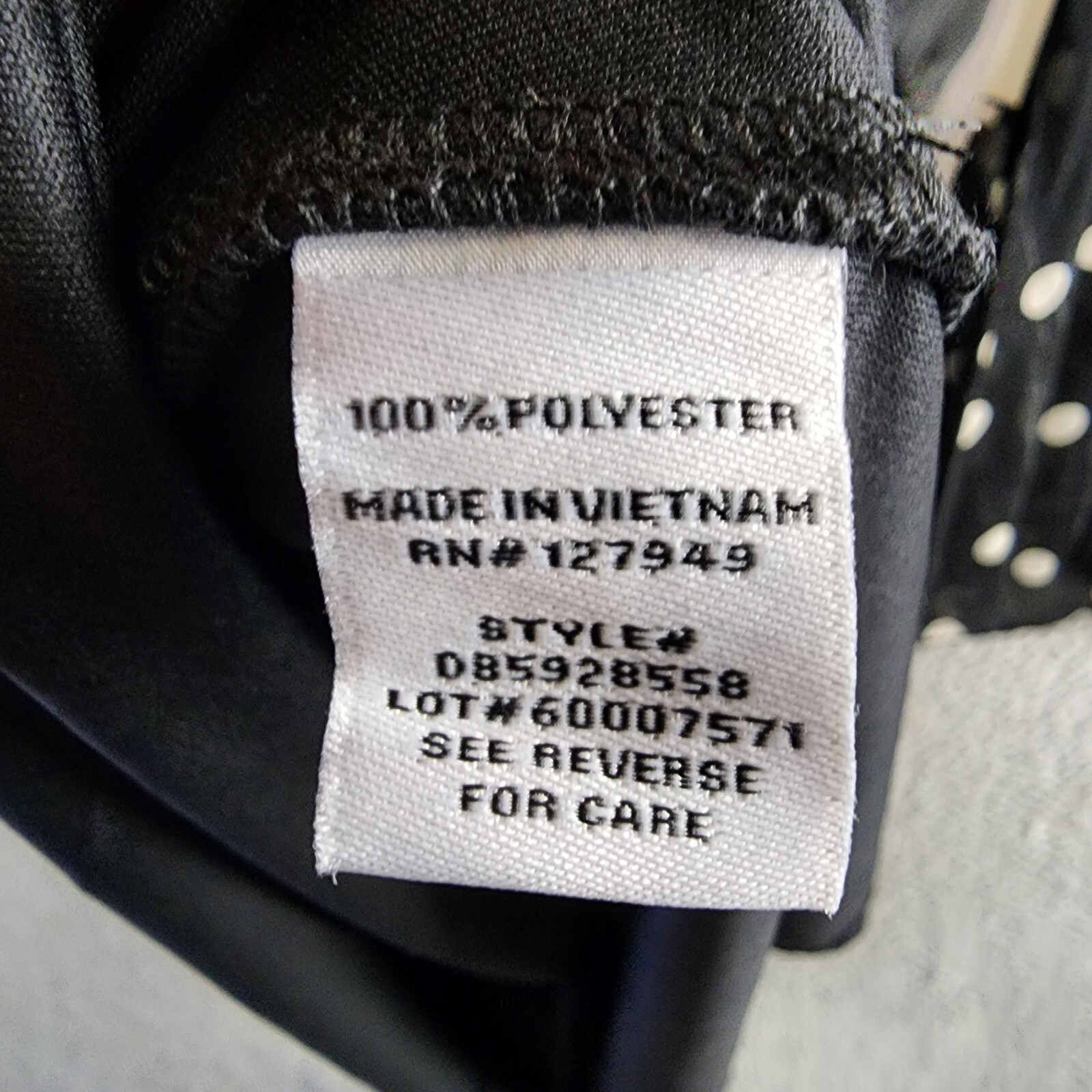 Emma & Michelle Faux Wrap Dress Women's M Black/White Dot Snap Front Button Back - Picture 8 of 11