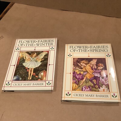 2 Flower Fairies Books - Winter & Spring - Cicely Mary Barker - 1990