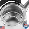 Tea Kettle,Whistling Tea kettle for Stove Top,2 QT Stainless Steel Teapot,Induction Tea Kettle Pot for Stovetop (1.9 L,Silver)