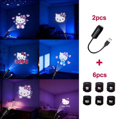 Hello Kitty Projection Lamp, Sanrio Cartoon Pattern Ambiance Projector, Photo Ba