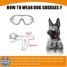 Mitubati Dog Sunglasses Pet Goggles for Medium Large UV Protection Wind Protection Dust Protection Adjustable Strap Dog Glasses Suitable for Snow Beach Motorcycle