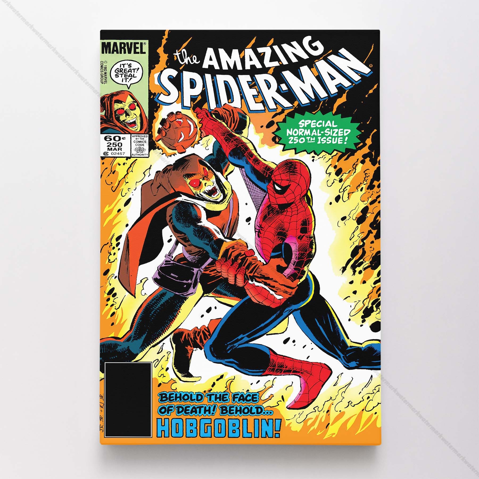 The Amazing Spider-Man #250 Poster Canvas Spiderman Marvel Comic Book Print