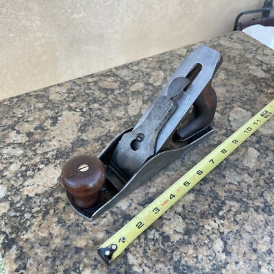 Vintage Eclipse Hand Plane Smooth Bottom 9'' x 2'',Woodworking Tool Made In USA
