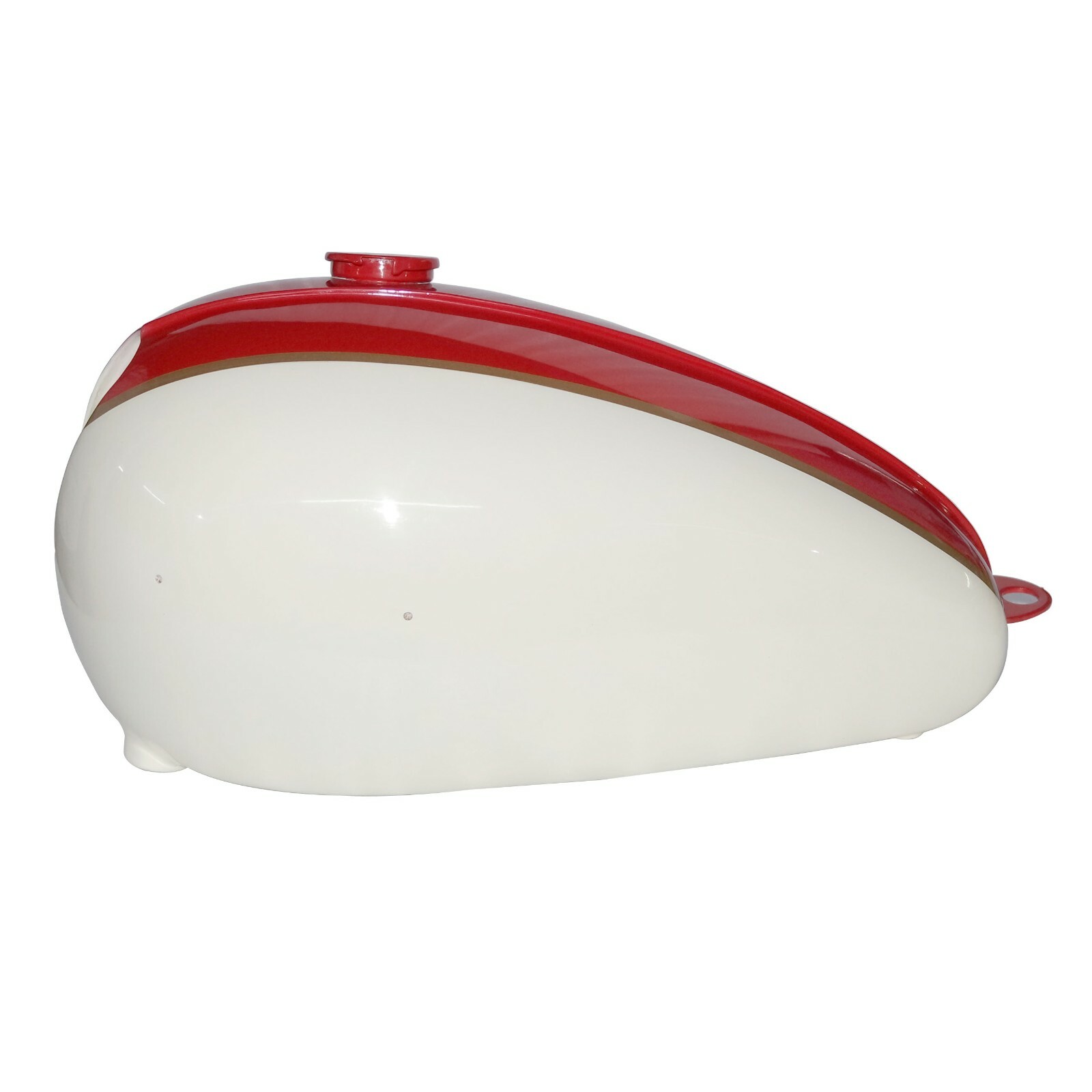 Fits Triumph T120R TR6 650cc White Red Stripe Petrol Gas Fuel Tank  