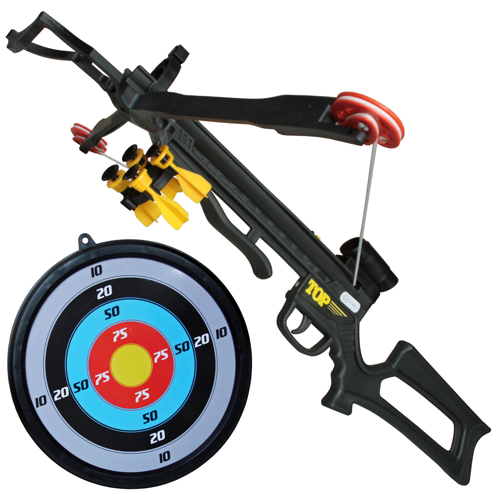 Crossbow Kinderarmbrust-Set inkl. Pfeilhalter 5 Saugnapfpfeilen und Zielscheibe