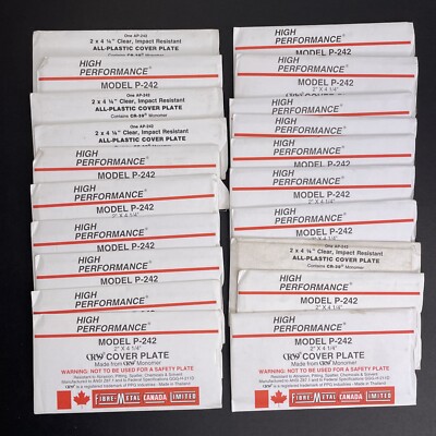 Lot Of 20 C39 Polycarbonate Cover Plate 2'' x 4-1/4'' Welding Lens Fibre-Metal USA