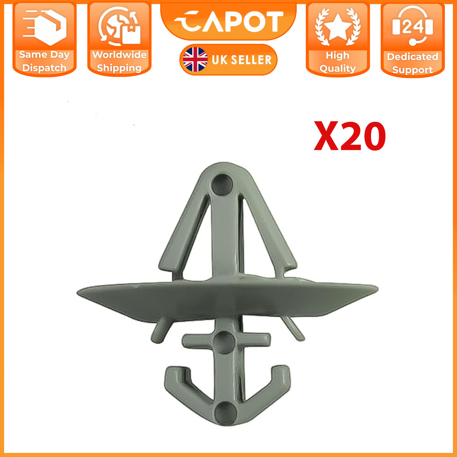 20X Door Trim Panel Clips For Vivaro Trafic Primastar 7703077420 500326896