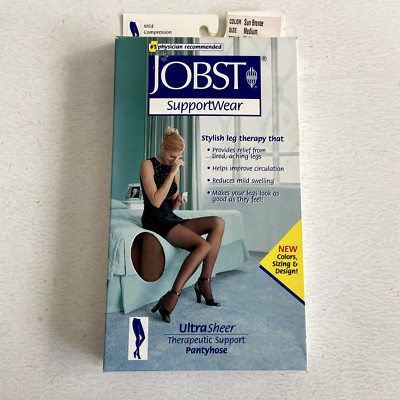 Jobst Supportwear UltraSheer Mild Comp Pantyhose Size Med 8-15 mmHg Sun Bronze