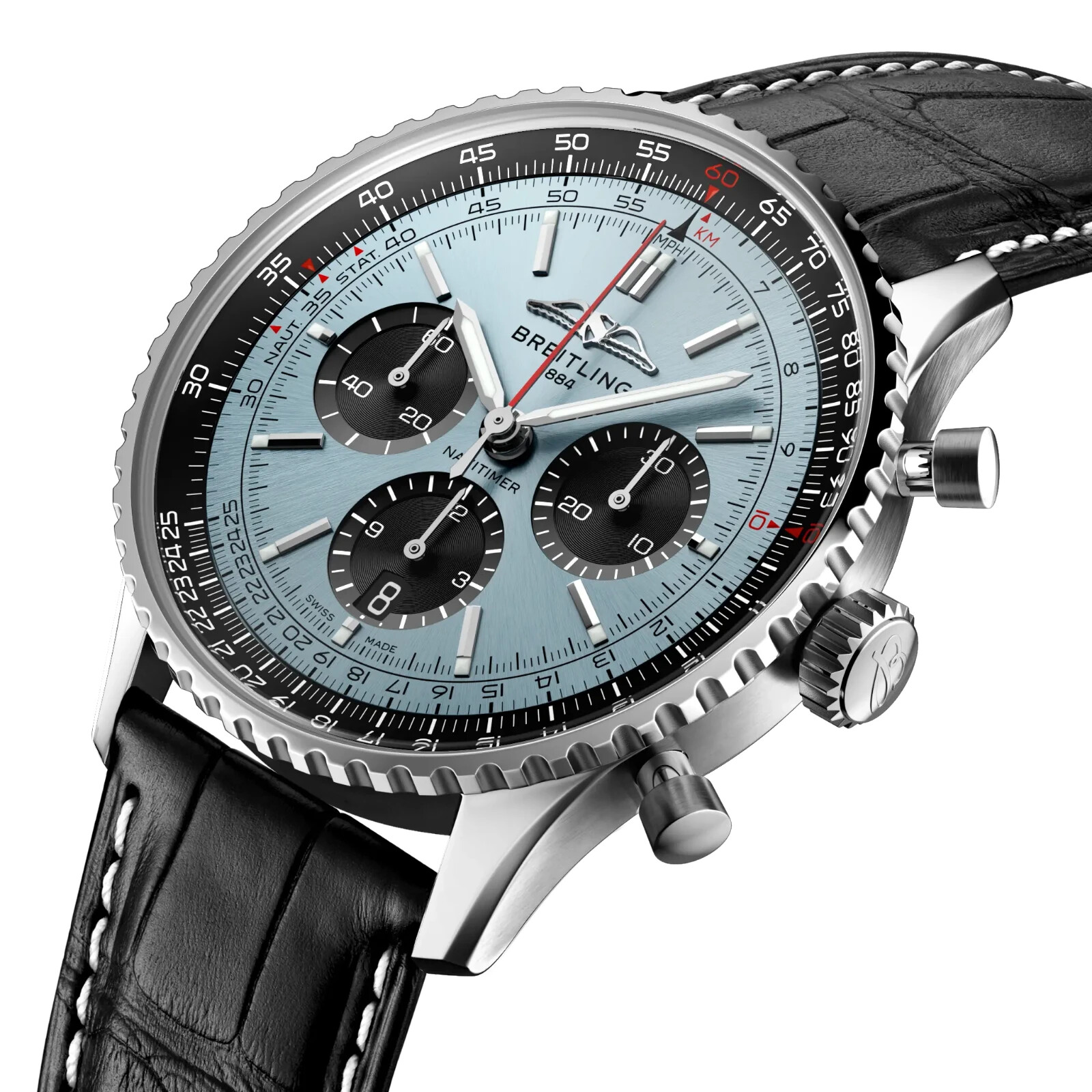 Pre-owned Breitling Navitimer B01 Chronograph 43 Ice Blue Dial Watch Ab0138241c1p1