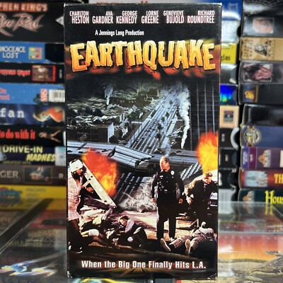 Earthquake 1974 VHS Tested Charlton Heston Ava Gardner George Kennedy Disaster