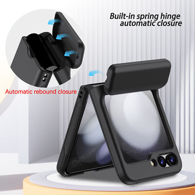 For Samsung Galaxy Z Flip 6/5/4/3 Hinge Protection Case Card Slot Wallet Cover