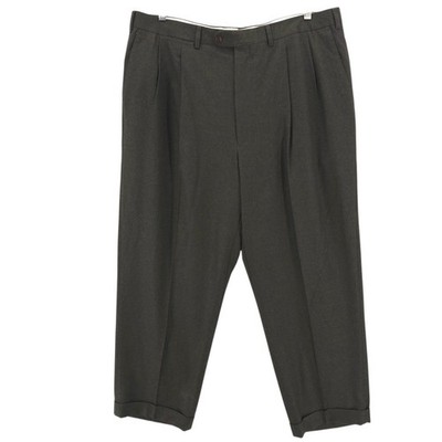 ERMENEGILDO ZEGNA Green Fine Worsted Super 100's Wool Pants ALTERED 40x28.5