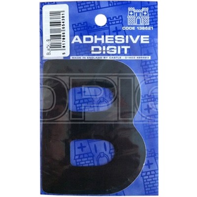 Vinyl Sticker Letter B Black 3 Inch Pack of 12 Self Adhesive Vinyl
