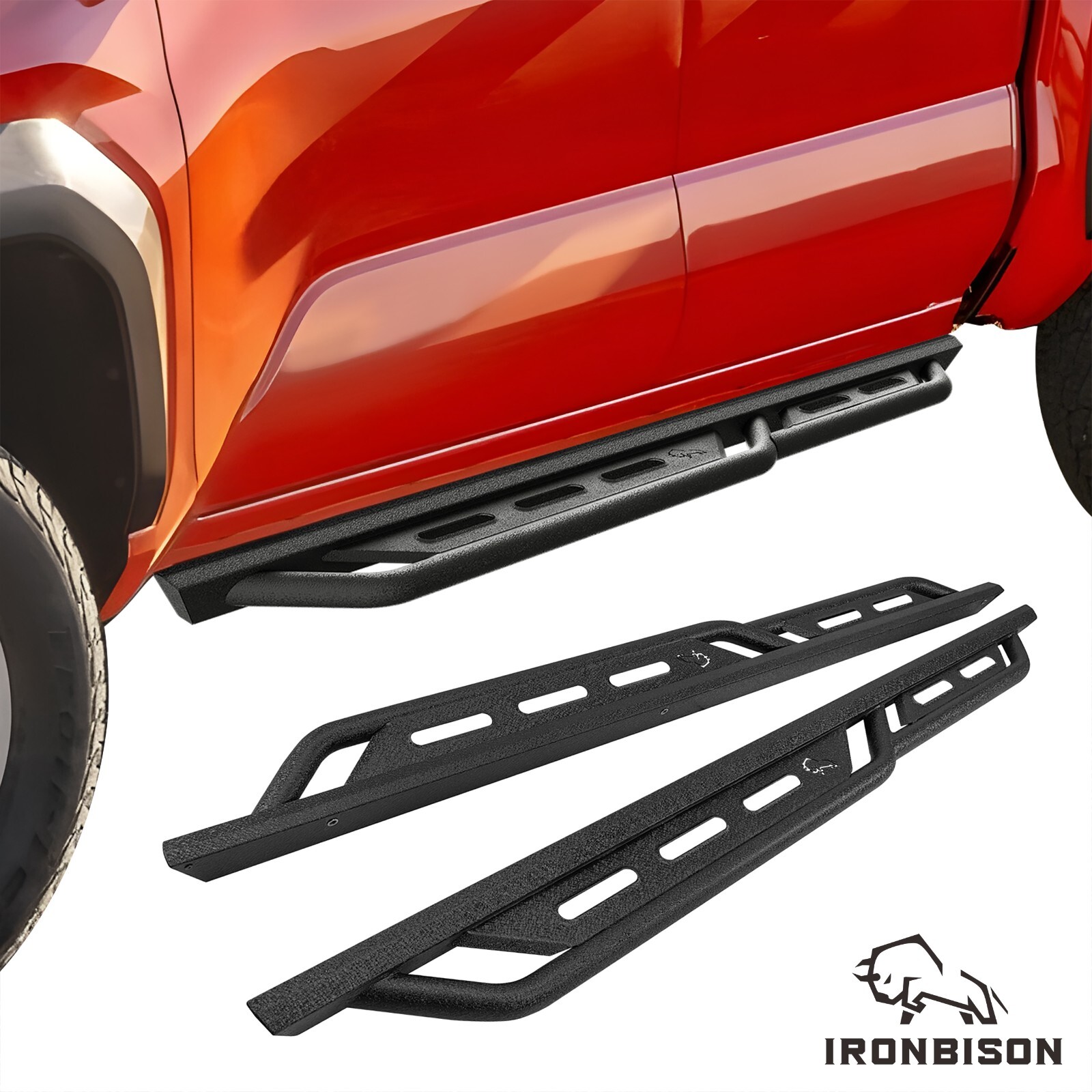 Running Boards Fit 24-25 Toyota TACOMA Double Cab Side Step Nerf