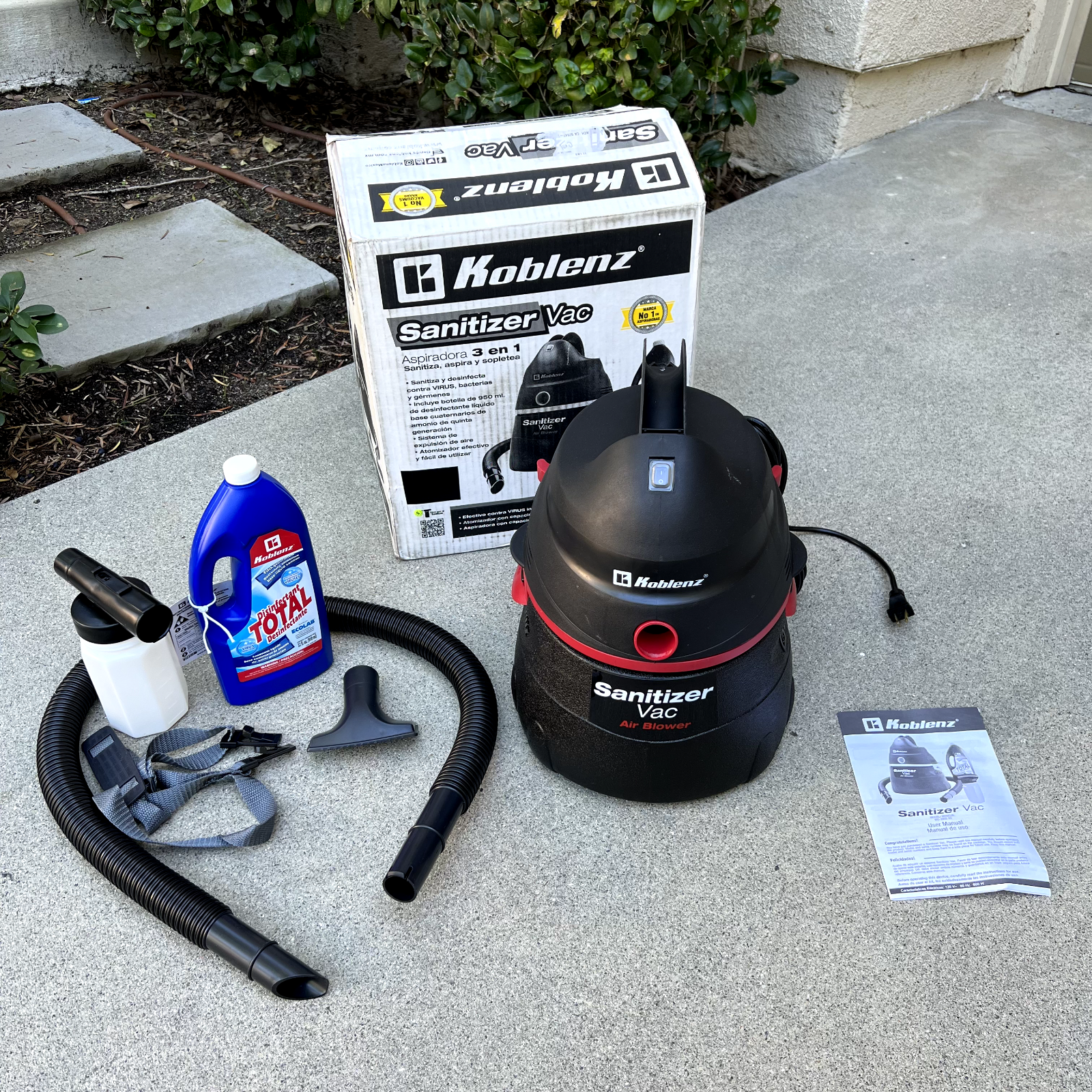 Koblenz Sanitizer Vac WET/DRY/BLOW Vacuum 3-Gallon 2HP-Peak Inc. Solvent *NEW*