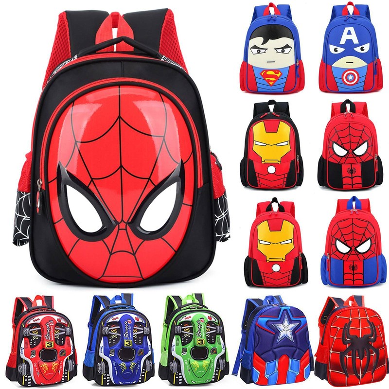 Jungen Kindergarten Schulrucksack Spiderman Superman Kinder Rucksack Schultasche