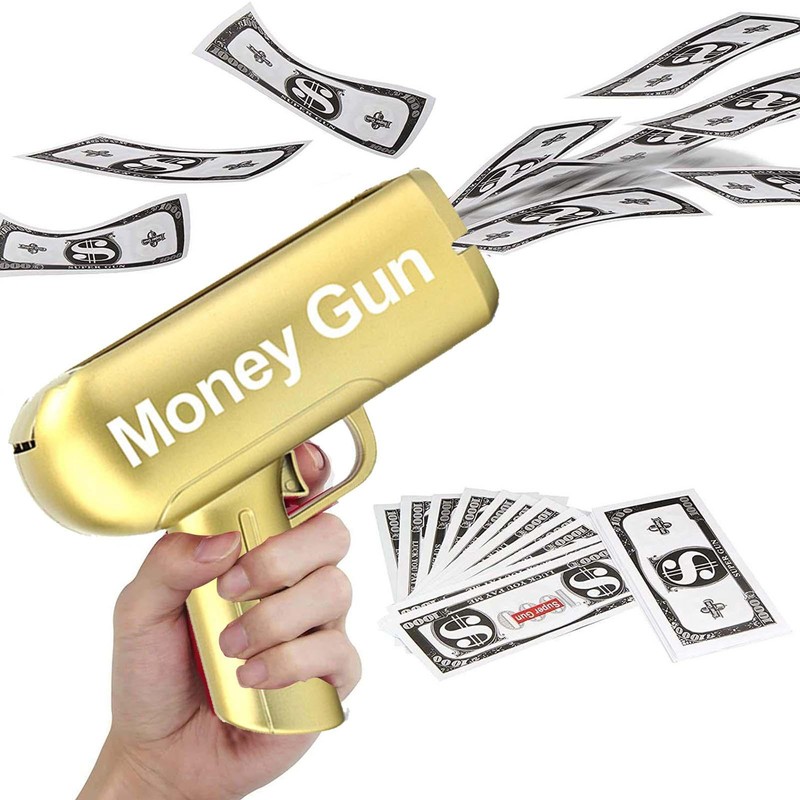Launch Money Toy Kit Money Shooter With Fake Cash Money For Party Game Props