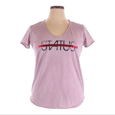 William Rast Status Mauve Pink V-Neck Short Sleeve Tee Size XL NWT