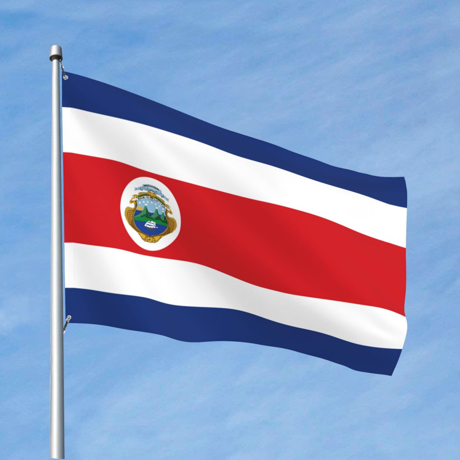 3x5ft Costa Rica flag Rican Banner Grommets 150D Polyester brass Grommets