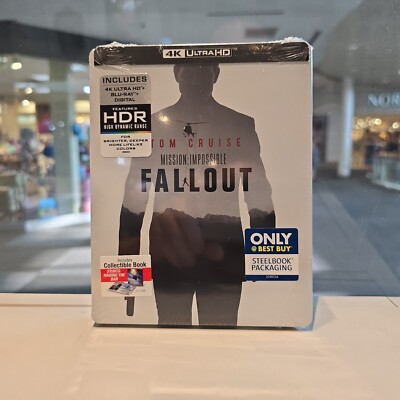 Mission: Impossible Fallout Steelbook (3 Disc Set 4K + Blu-ray) New & Sealed