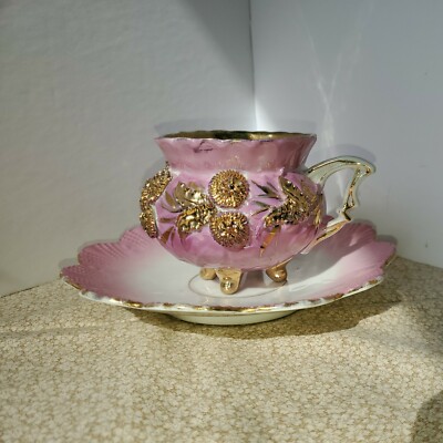Sweet Basket Darling Pink Rosebud Garland Antique Aynsley Cake Basket