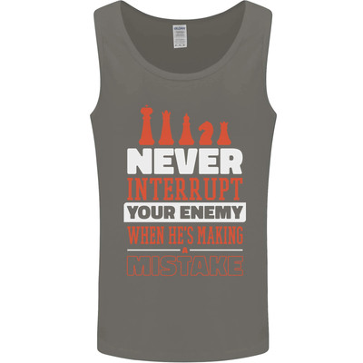 Funny Chess Never Interrupt Your Enemy Mens Vest Tank Top