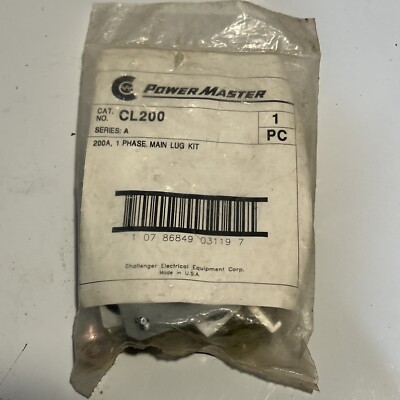 NEW Power Master CL200 200A 1-Phase Main Lug Kit  *FREE SHIPPING*