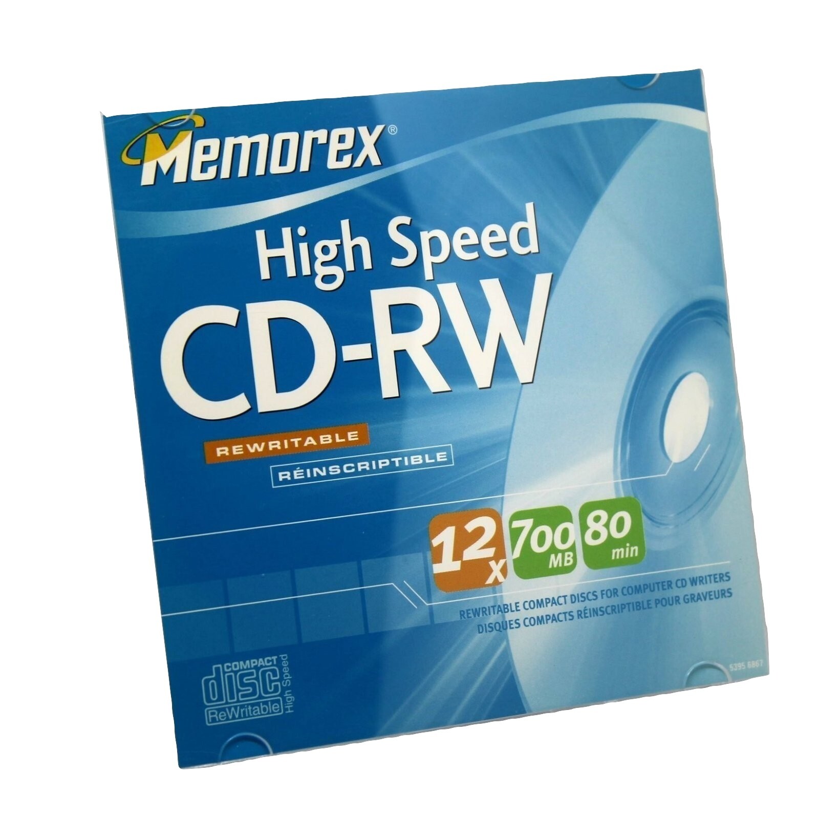 Memorex High Speed CD-RW 12x 700 MB 80 Min with 5mm Slim Jewel Case 3-Pack