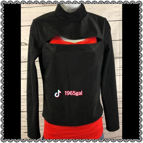 トップス theredthread S heart fit tops black THEREDTHREAD / ザレッドスレッド】S lace up curve tops