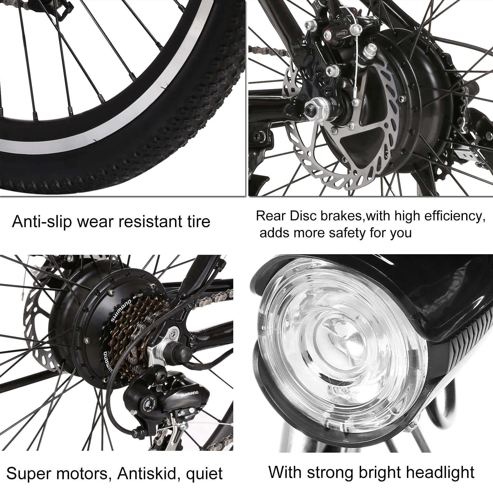 Elektrofahrrad 26 EMountainbike Ebike 21Gäng Shimano Pedelec LIAKKU 250W DE