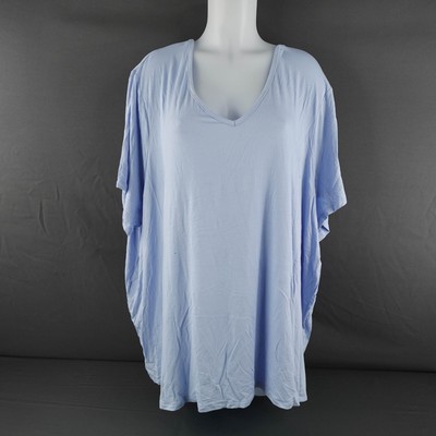 Old Navy Womens T Shirt Plus 4X Blue Basic Lounge Everyday Casual Layer NEW