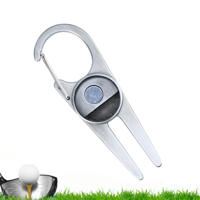 1pc Divot Repair Tool Golf Repair Tool with Buckle Golf Putting Aid Ball Marker