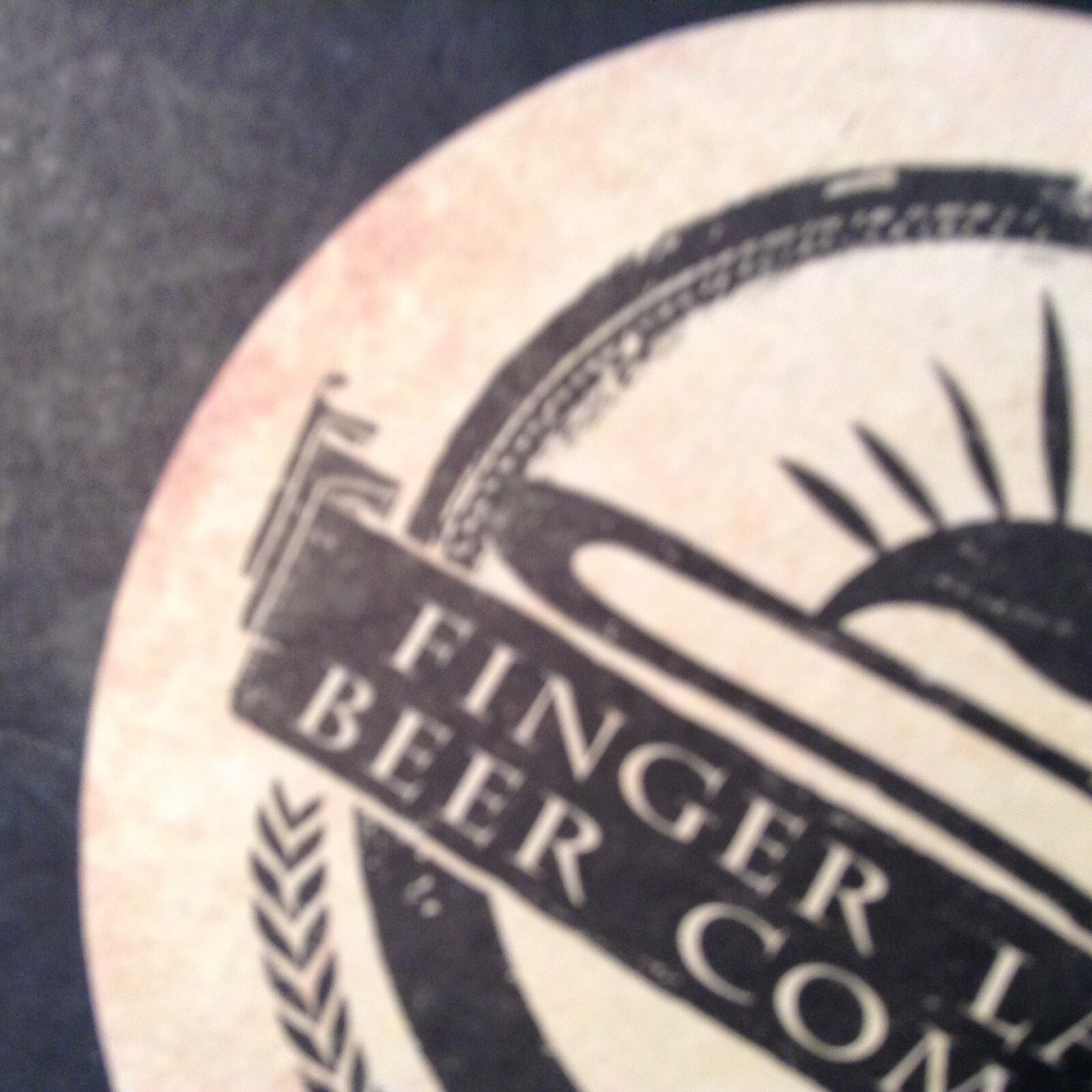 Beer Memorabilia Coaster/Mat FINGER LAKES BEER COMPANY, HAMMONDSPORT, NY