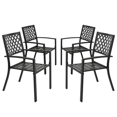 Nuu Garden 4PCS Stackable Iron Dining Chair